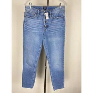 J.CREW Women’s Blue Jeans Size 29 BA787 Skinny All Day Stretch 9" Hi-Rise New
